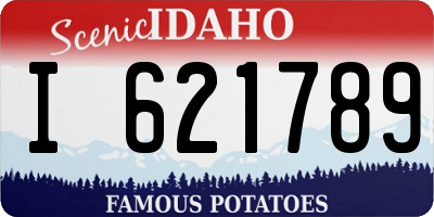 ID license plate I621789