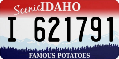 ID license plate I621791