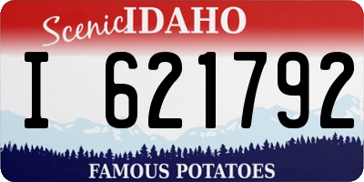 ID license plate I621792