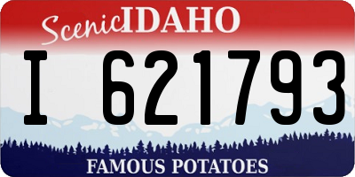 ID license plate I621793