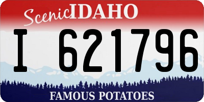 ID license plate I621796