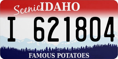 ID license plate I621804