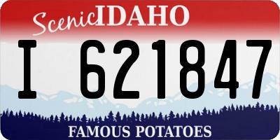 ID license plate I621847
