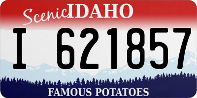 ID license plate I621857