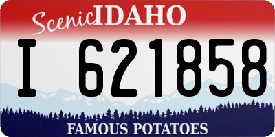 ID license plate I621858