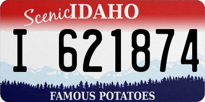 ID license plate I621874