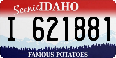 ID license plate I621881