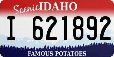 ID license plate I621892