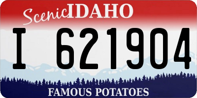ID license plate I621904