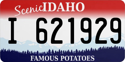 ID license plate I621929
