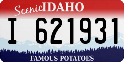 ID license plate I621931