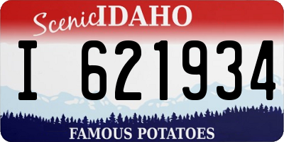 ID license plate I621934