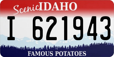 ID license plate I621943