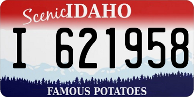 ID license plate I621958