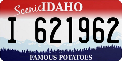 ID license plate I621962
