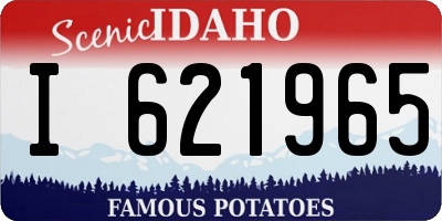 ID license plate I621965