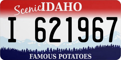 ID license plate I621967