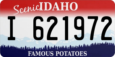 ID license plate I621972