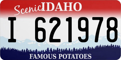 ID license plate I621978
