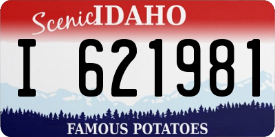ID license plate I621981