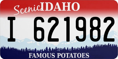 ID license plate I621982