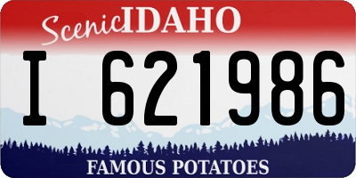 ID license plate I621986