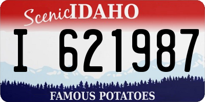 ID license plate I621987
