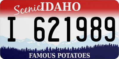 ID license plate I621989