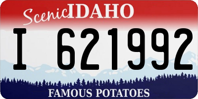 ID license plate I621992