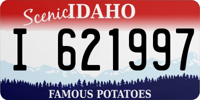 ID license plate I621997