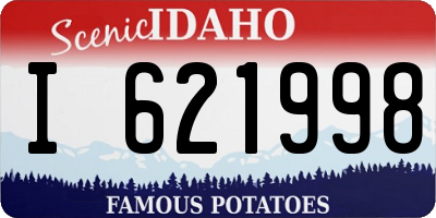 ID license plate I621998