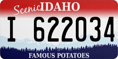 ID license plate I622034