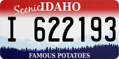 ID license plate I622193