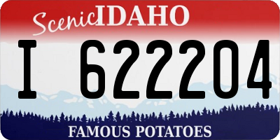 ID license plate I622204