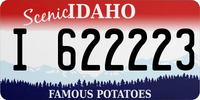 ID license plate I622223