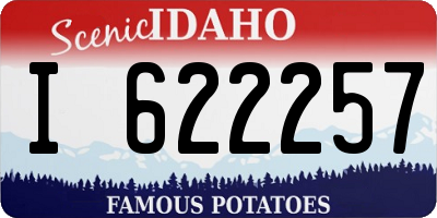 ID license plate I622257