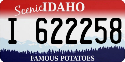 ID license plate I622258