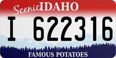 ID license plate I622316