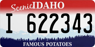 ID license plate I622343