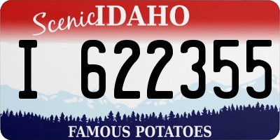 ID license plate I622355