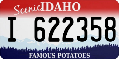 ID license plate I622358
