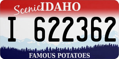 ID license plate I622362