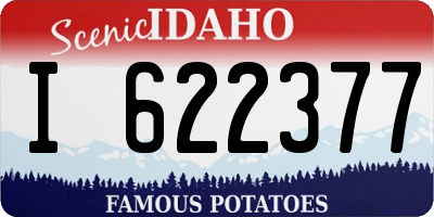 ID license plate I622377