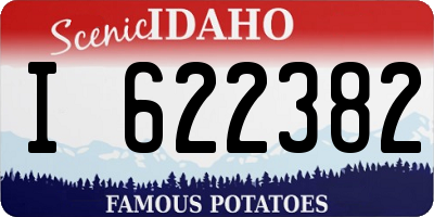 ID license plate I622382