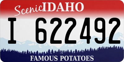 ID license plate I622492