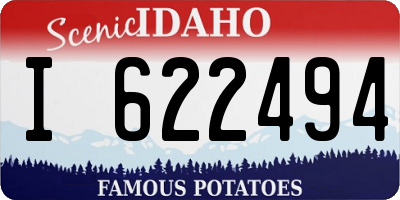 ID license plate I622494