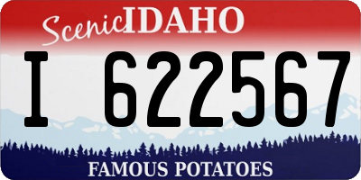 ID license plate I622567