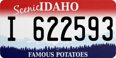 ID license plate I622593