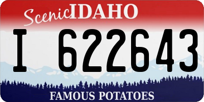 ID license plate I622643