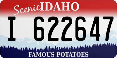 ID license plate I622647